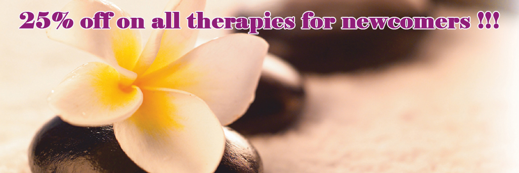 25% off on all therapies for newcomers!!!